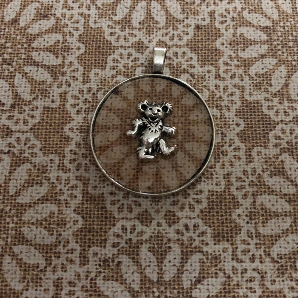 Grateful Dead Dancing Bear Pendant HANDMADE oOaK